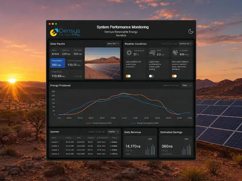 Solar monitoring dashboard